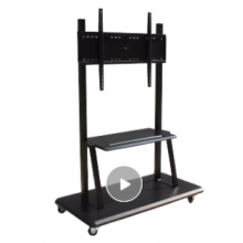 鴻合教學一體機會議平板55/65/75/85英寸多媒體觸摸智能視頻會議交互式培訓互動電子白板觸控 75-86 移動支架